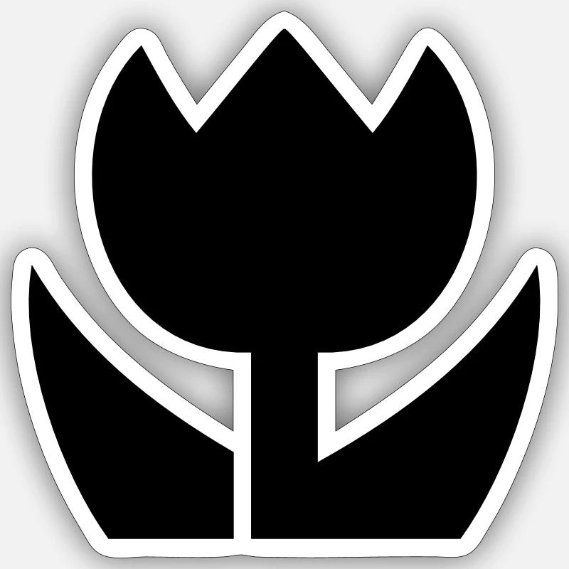 macro flower fleurs macro - Sticker taille S (10 x 10 cm) - blanc mat