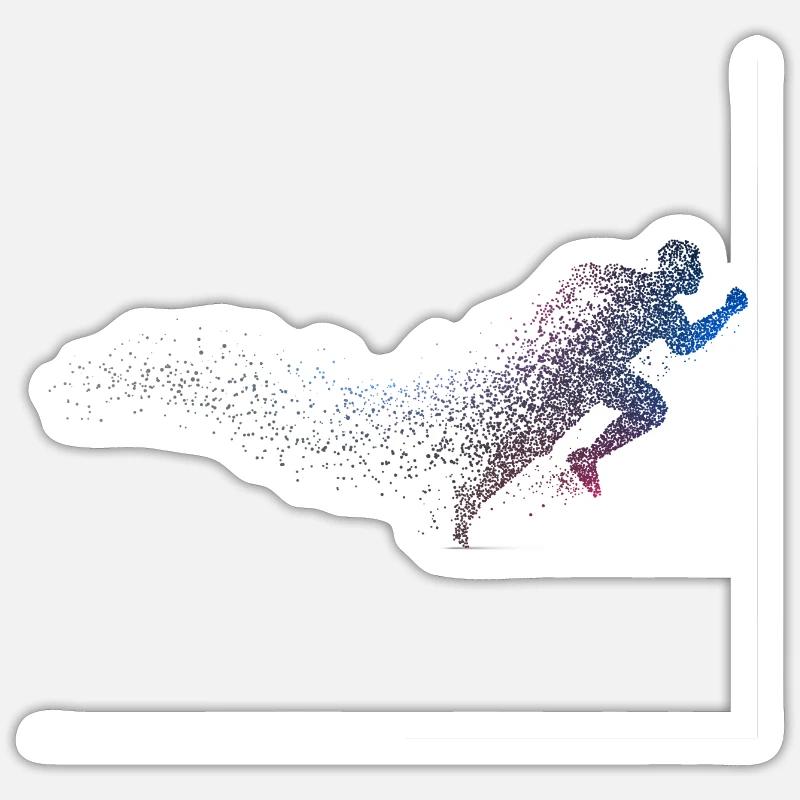 Jogging runner silhouette Sticker size S (10 x 10 cm)