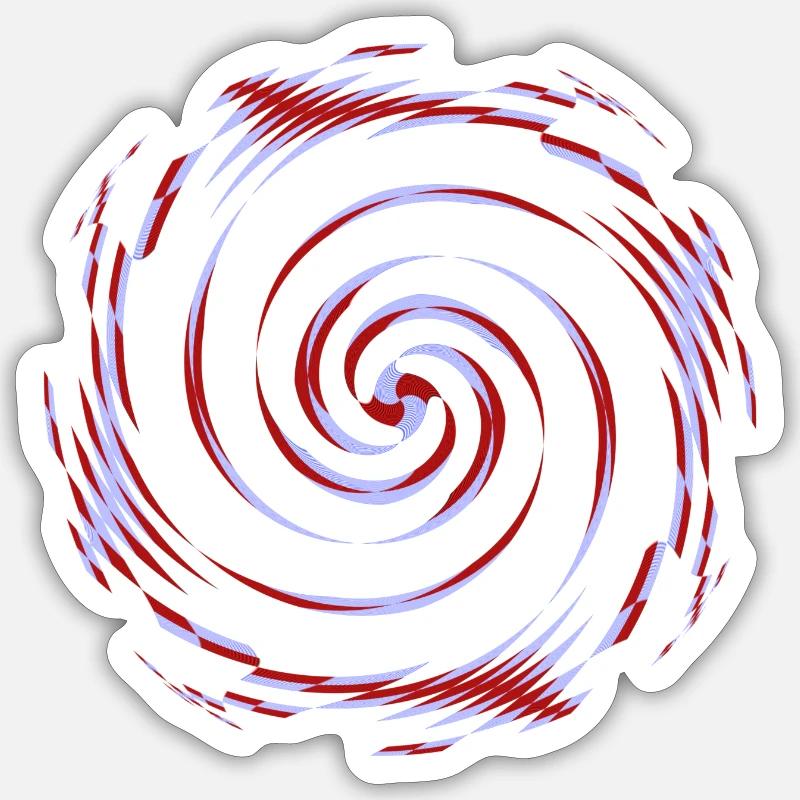 centrifugal pattern, Kreiselmuster Sticker Größe S (10 x 10 cm)