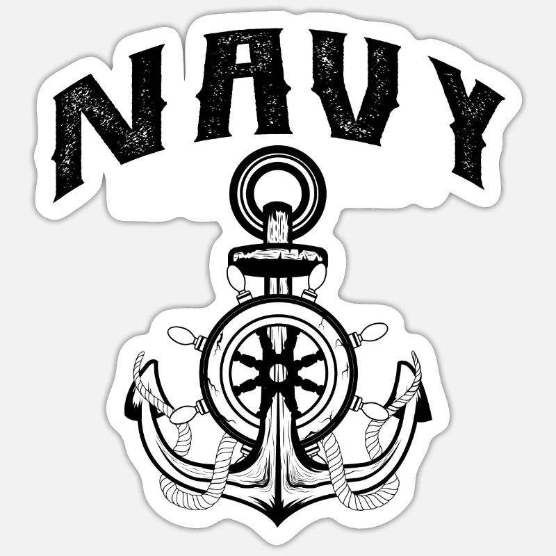 Navy - Sticker size S (10 x 10 cm) - white matte