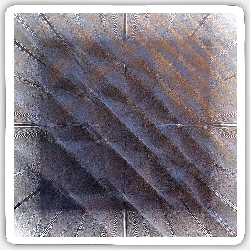 Dark angular, Dunkel Eckig. - Sticker Größe S (10 x 10 cm) - Mattweiß