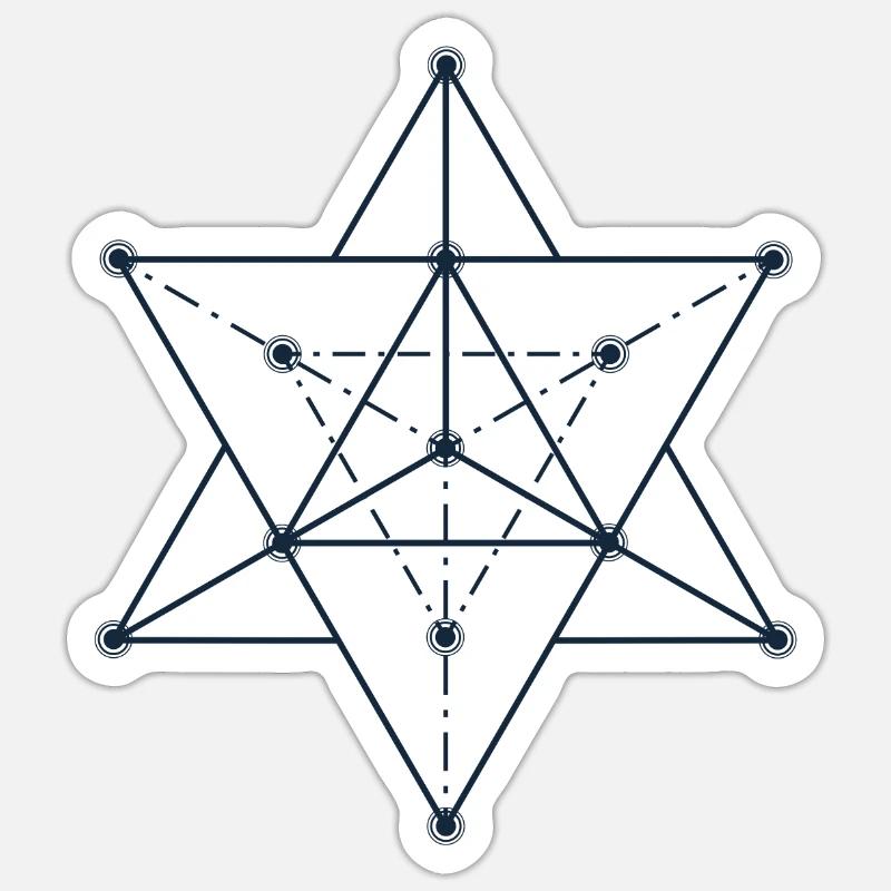 Abstract Stellar Geometric Design - Sticker size S (10 x 10 cm) - white matte