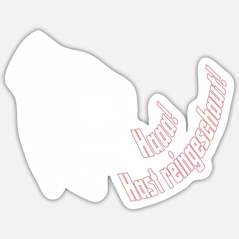 Regardé dans - Sticker taille S (10 x 10 cm) - blanc mat