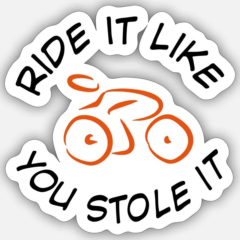 cyclisme - Sticker taille S (10 x 10 cm) - blanc mat