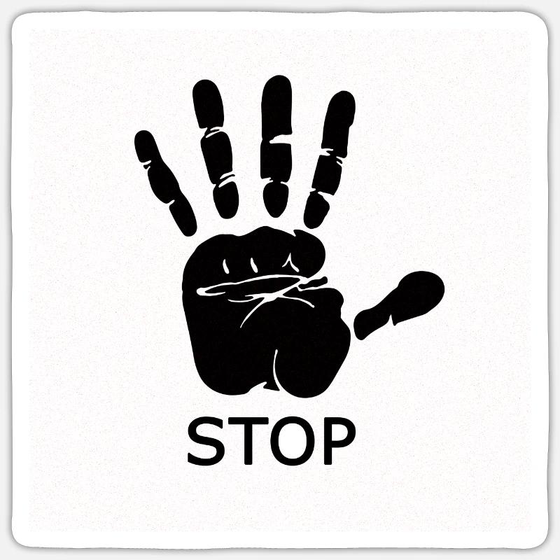 stop - Sticker size S (10 x 10 cm) - white matte