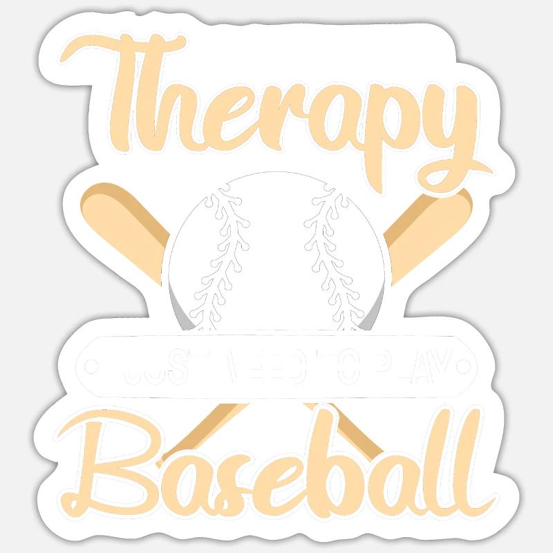 base-ball - Sticker taille S (10 x 10 cm) - blanc mat
