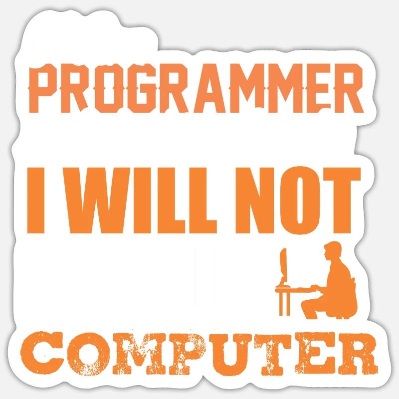 Entwickler Programmierer - Sticker Größe S (10 x 10 cm) - Mattweiß