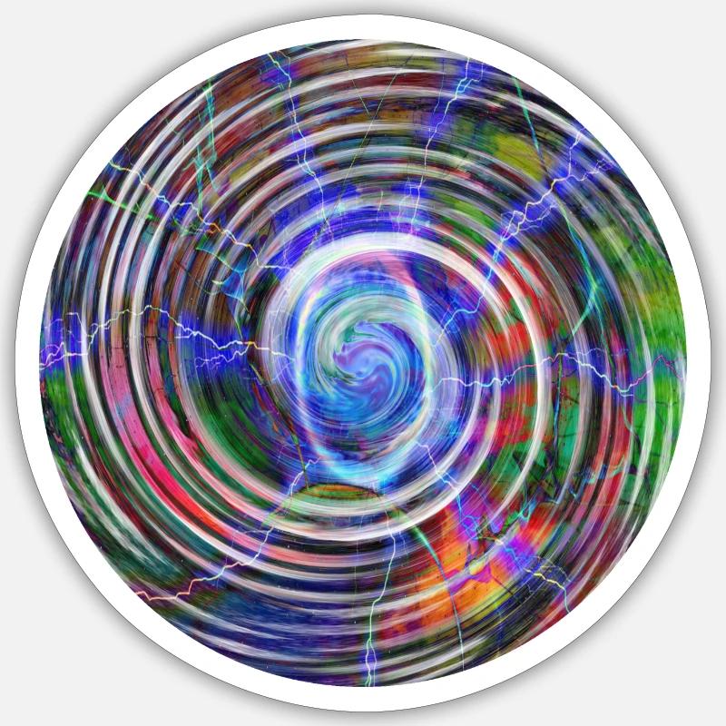 Boule de couleur éclair, boule de couleur éclair Sticker taille S (10 x 10 cm)