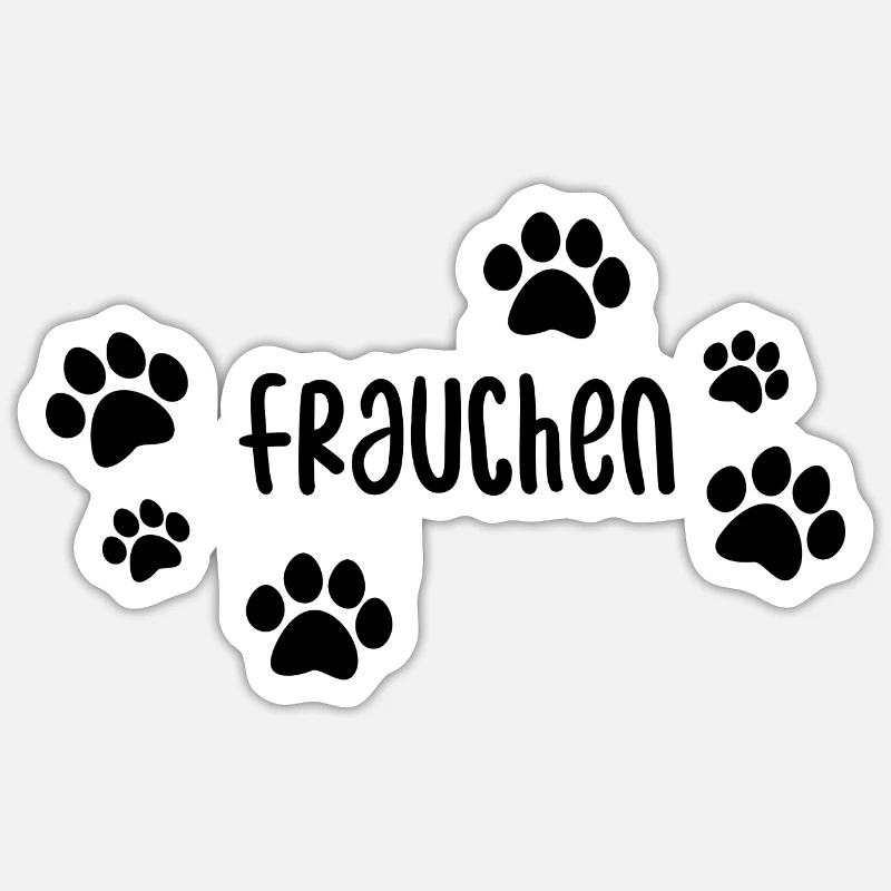 Conception partenaire partenaire maman chien - Sticker taille S (10 x 10 cm) - blanc mat