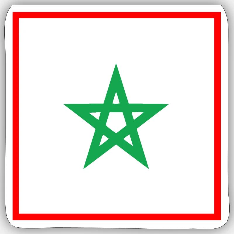 Maroc - Sticker taille S (10 x 10 cm) - blanc mat