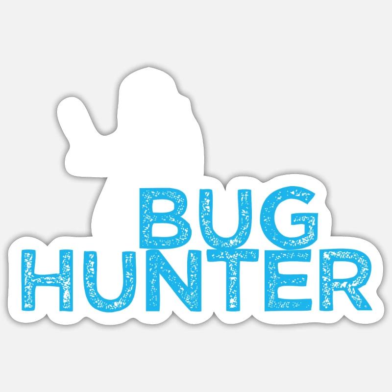 Code de bogue du programmeur Cadeau de développeur drôle de pirate - Sticker taille S (10 x 10 cm) - blanc mat
