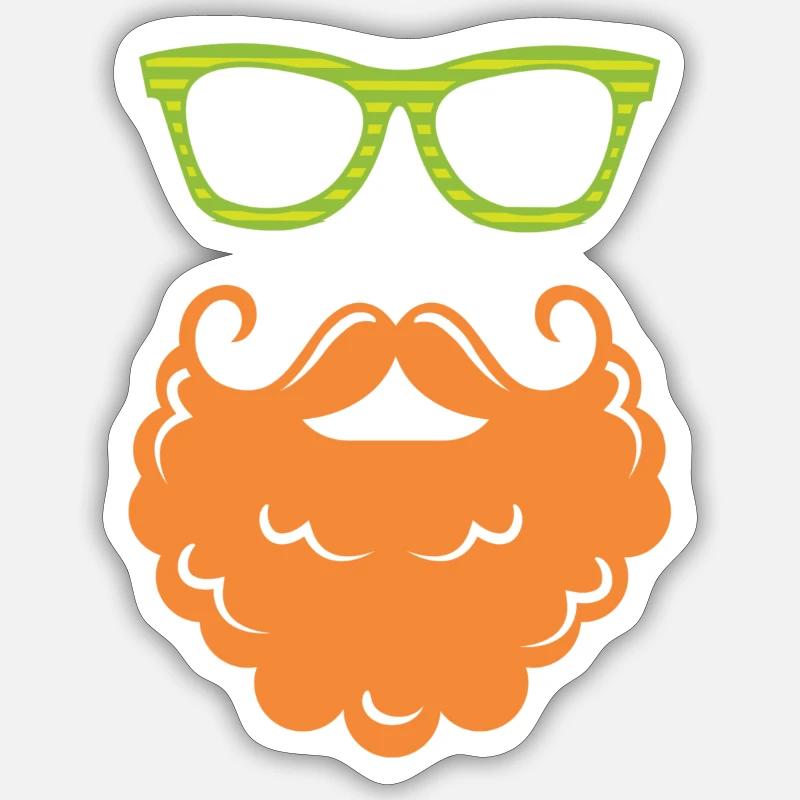 St Patrick Barbe Sticker taille S (10 x 10 cm)