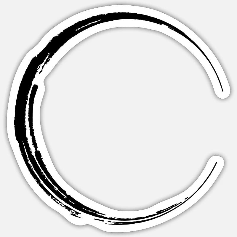 Symbole cercle de grunge forme Sticker taille S (10 x 10 cm)