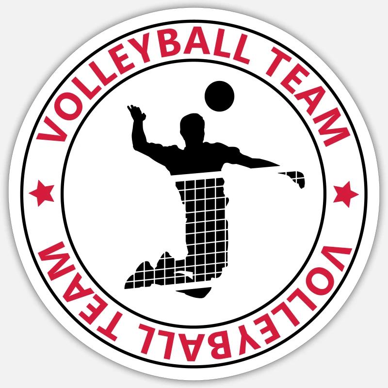 l'équipe de volley-ball Sticker taille S (10 x 10 cm)