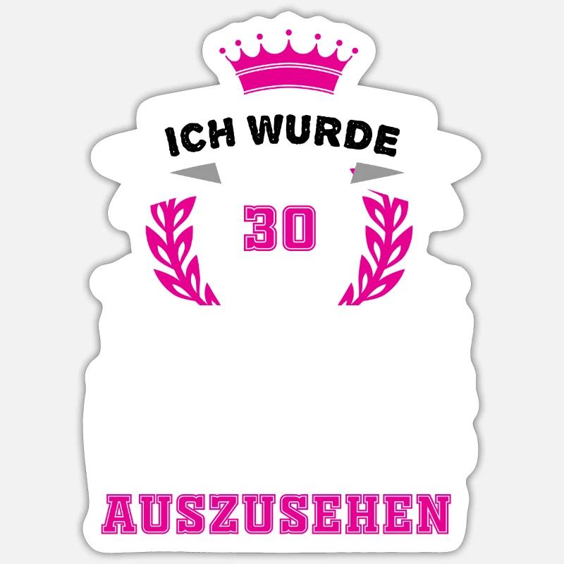 30 ans - Sticker taille S (10 x 10 cm) - blanc mat