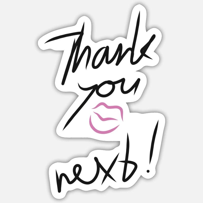 Thank you next Ariana Grande Merch Sticker size S (10 x 10 cm)