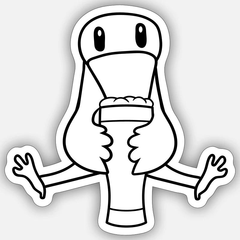 drinking beer drinking alcohol thirsty drunk glass m Sticker size S (10 x 10 cm)