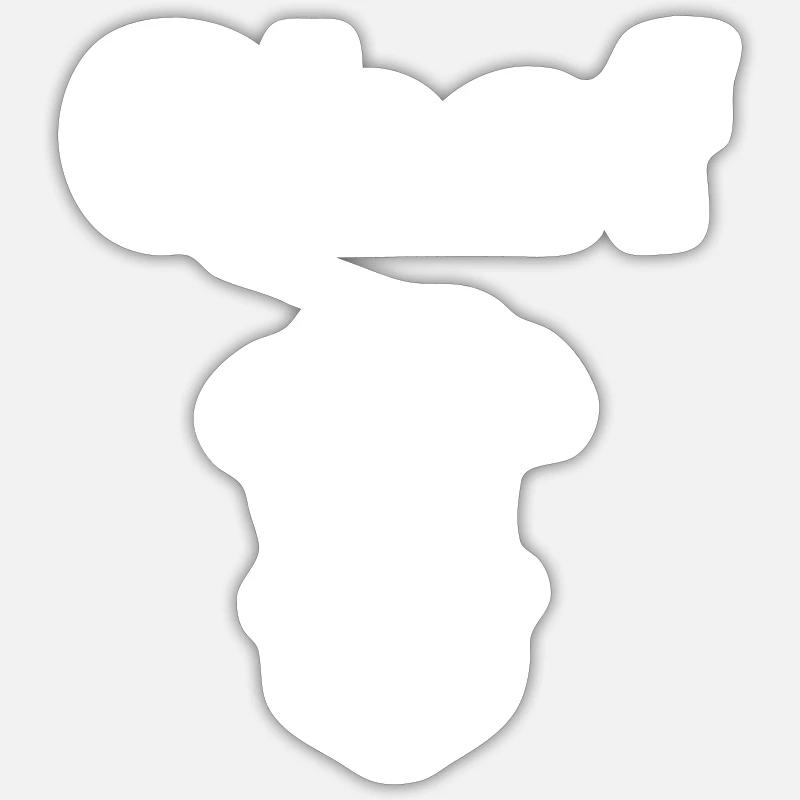 Chef cuisinier - Sticker taille S (10 x 10 cm) - blanc mat
