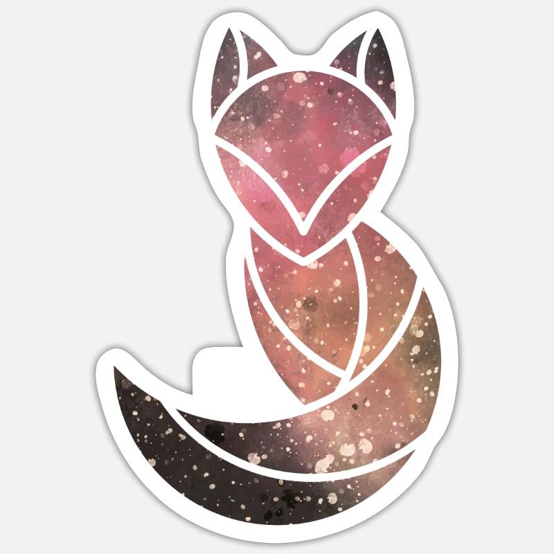 Space FOX | Starry sky | Galaxy Sticker size S (10 x 10 cm)