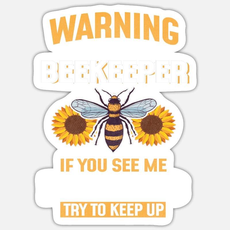 Beekeeper bee bee bees honey bee gift - Sticker size S (10 x 10 cm) - white matte