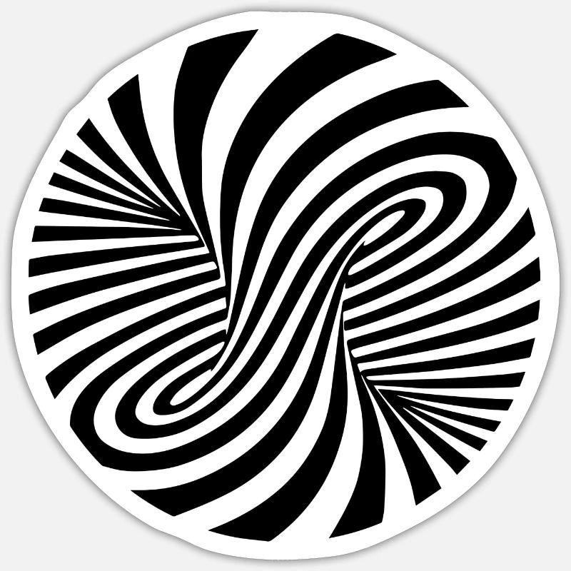 Optical illusion pattern shapes geometry gift Sticker size S (10 x 10 cm)