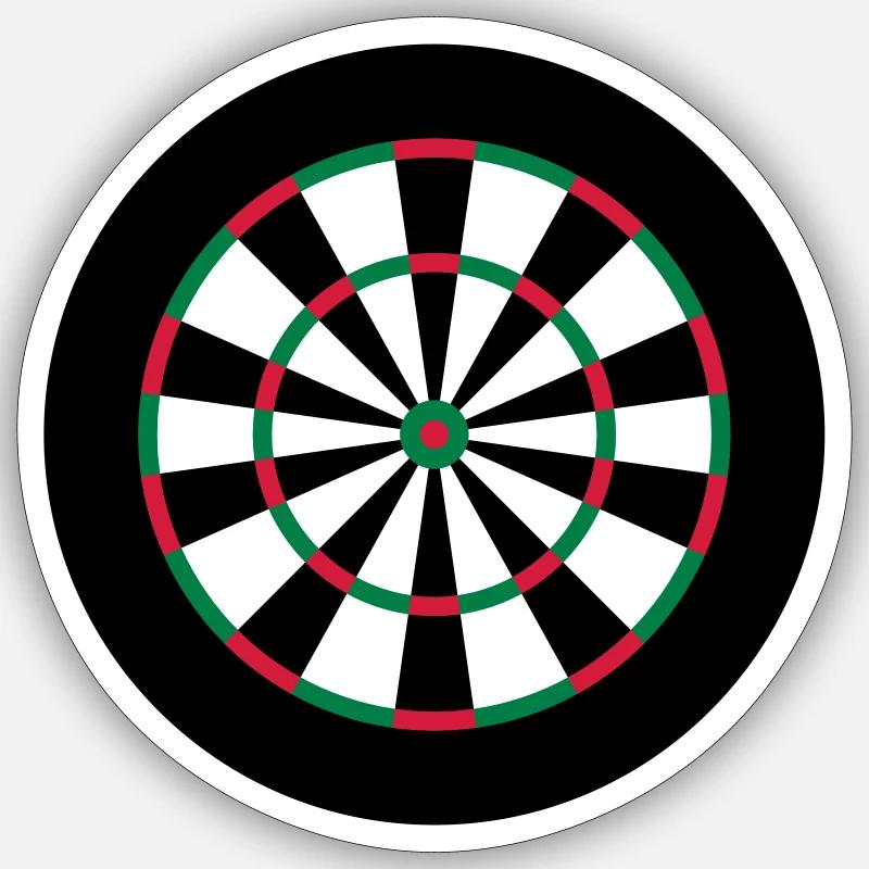 Dart Board - Sticker size S (10 x 10 cm) - white matte
