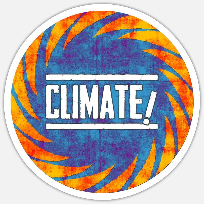 Climate Change Protest Design - Sticker size S (10 x 10 cm) - white matte