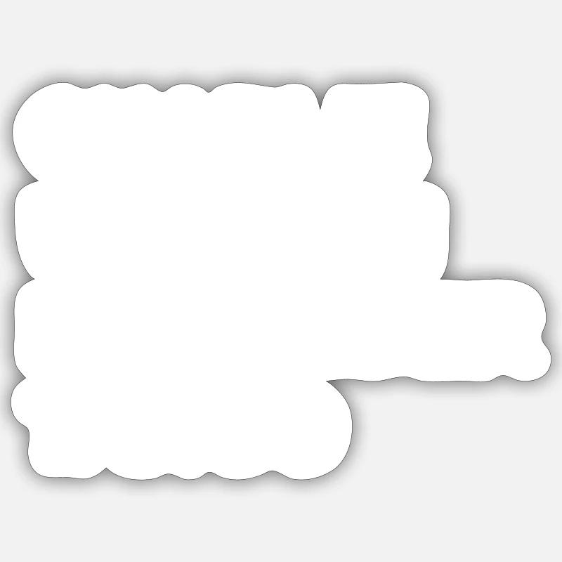 con - Sticker taille S (10 x 10 cm) - blanc mat