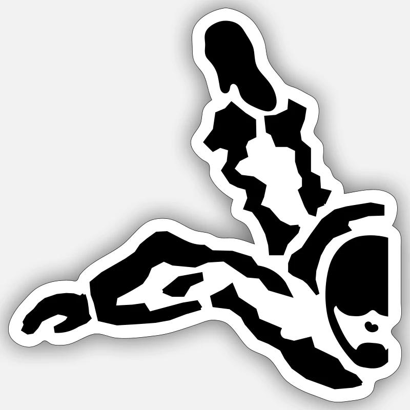 skydiver Sticker Größe S (10 x 10 cm)