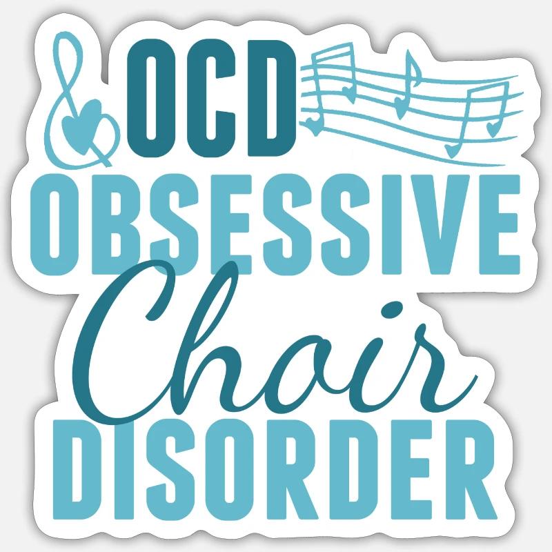 Trouble mignon de choeur obsessionnel Sticker taille S (10 x 10 cm)