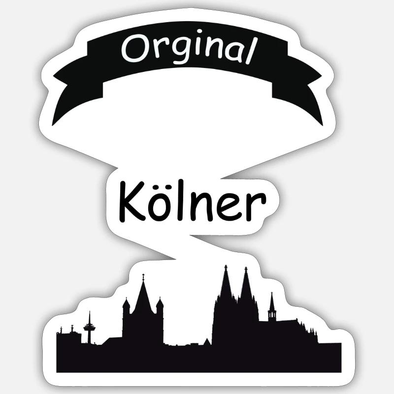 Orginal Kölner - Sticker size S (10 x 10 cm) - white matte