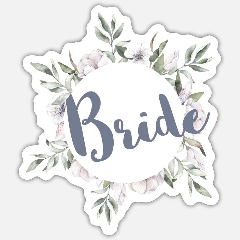 Bride Greenery & Blossom Bride Sticker size S (10 x 10 cm)