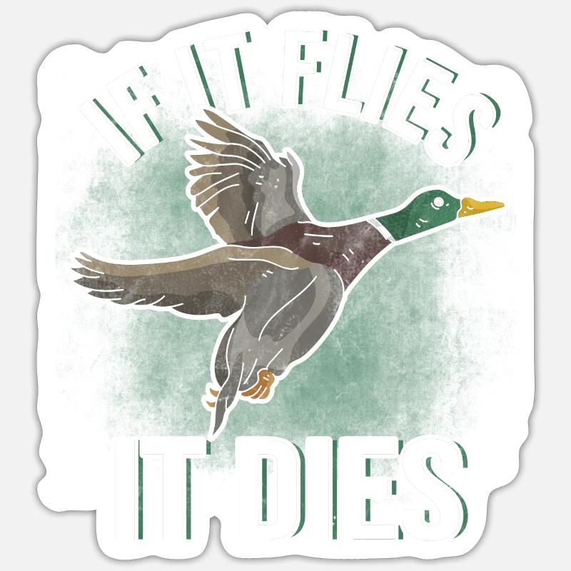 Jagen - Sticker Größe S (10 x 10 cm) - Mattweiß