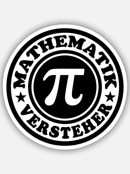 Mathe-Versteher (Stempel) 01 - Sticker Größe S (10 x 10 cm) - Mattweiß