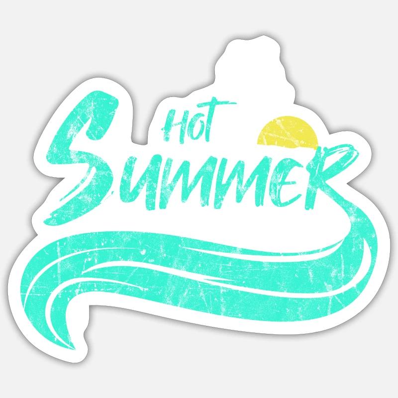 Beach - Sticker size S (10 x 10 cm) - white matte