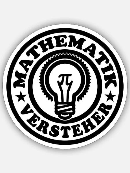 Mathe-Versteher (Stempel) 02 - Sticker Größe S (10 x 10 cm) - Mattweiß