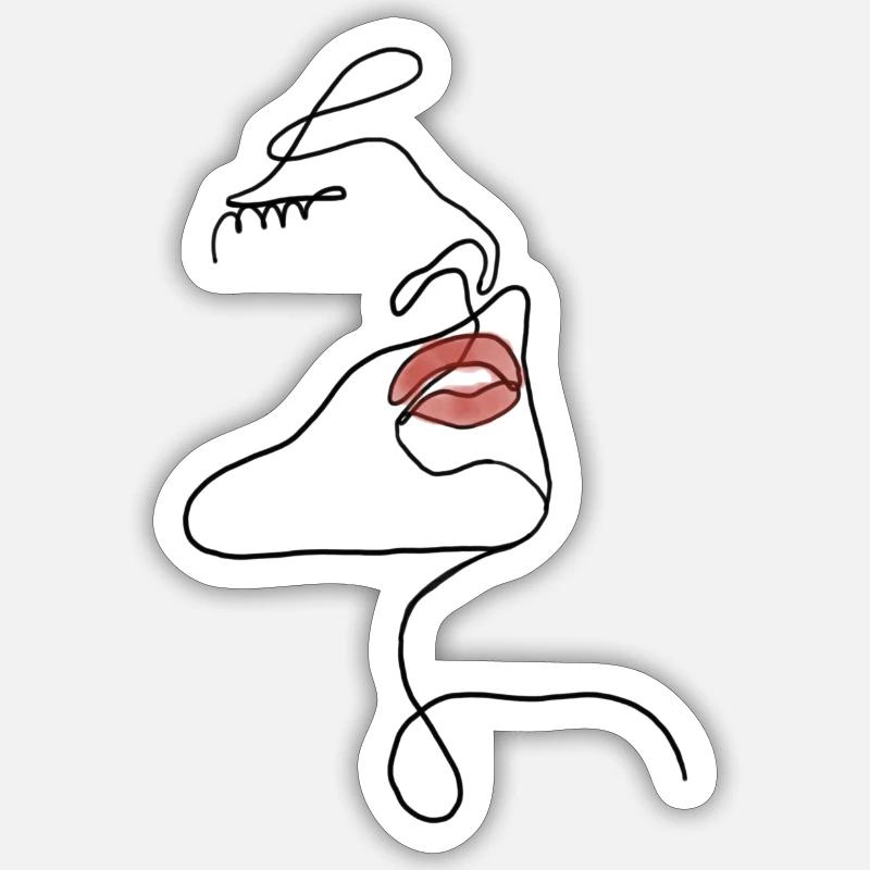 Profil - Sticker taille S (10 x 10 cm) - blanc mat
