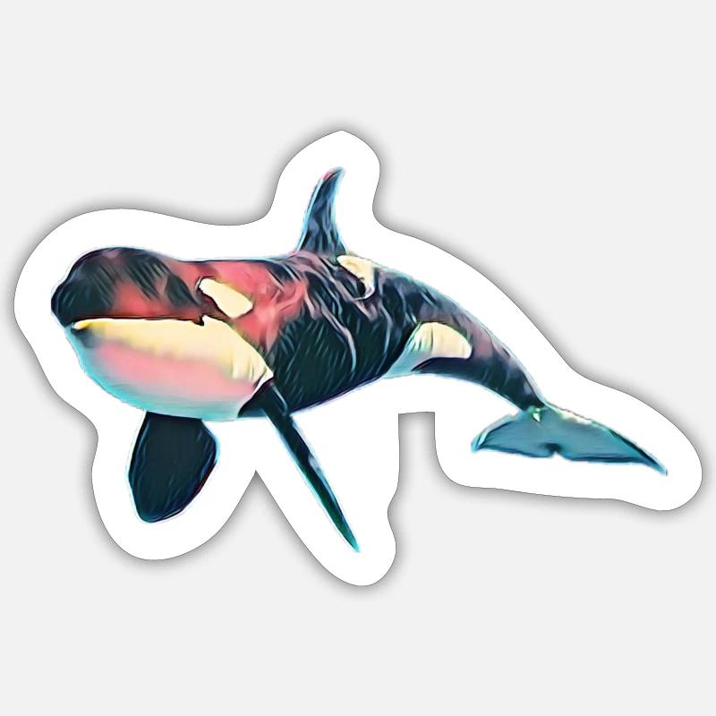 Orca - Sticker size S (10 x 10 cm) - white matte