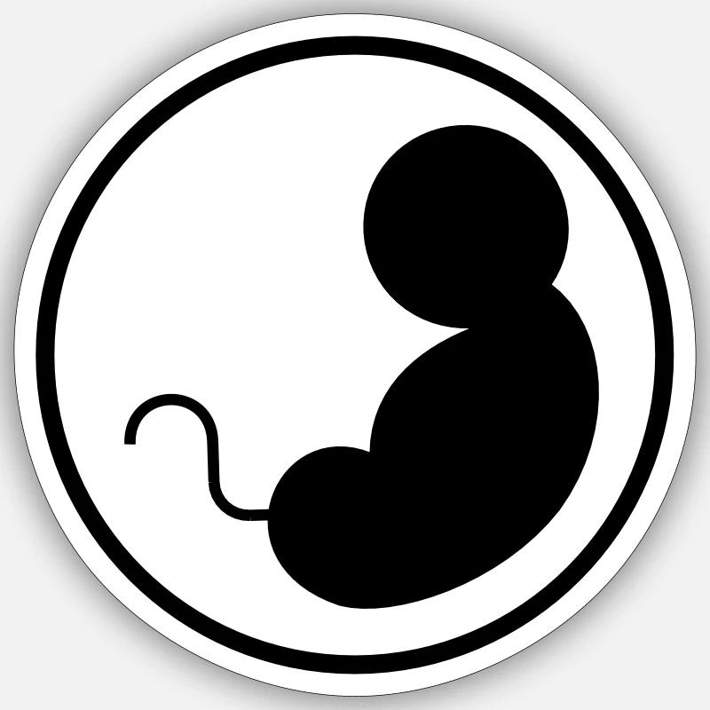 Enceinte - Bébé - Maternité - Grossesse Sticker taille S (10 x 10 cm)