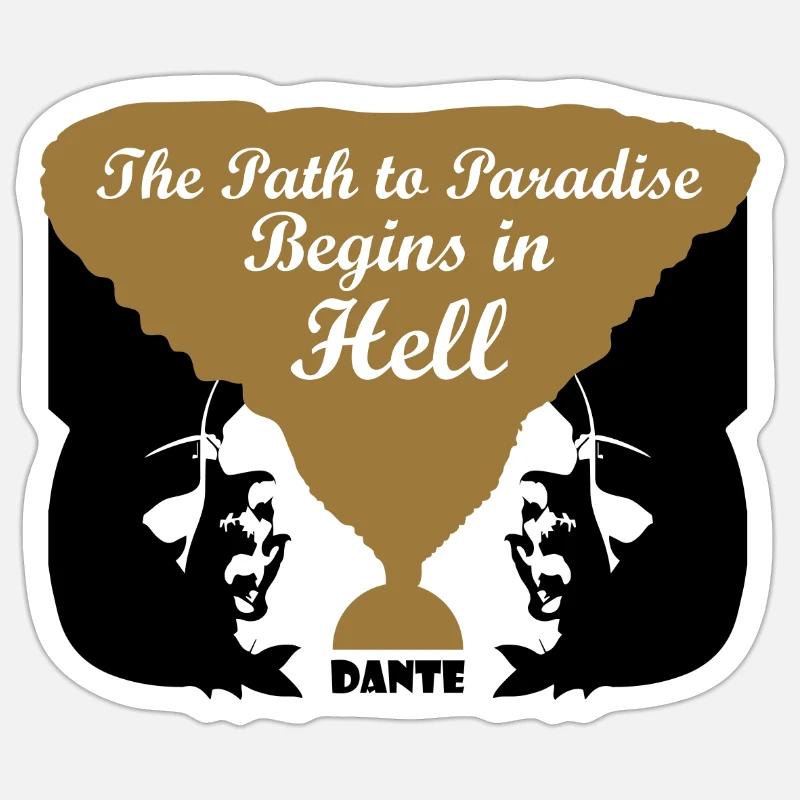 Dante - Sticker size S (10 x 10 cm) - white matte