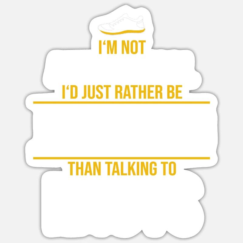 jogging - Sticker taille S (10 x 10 cm) - blanc mat