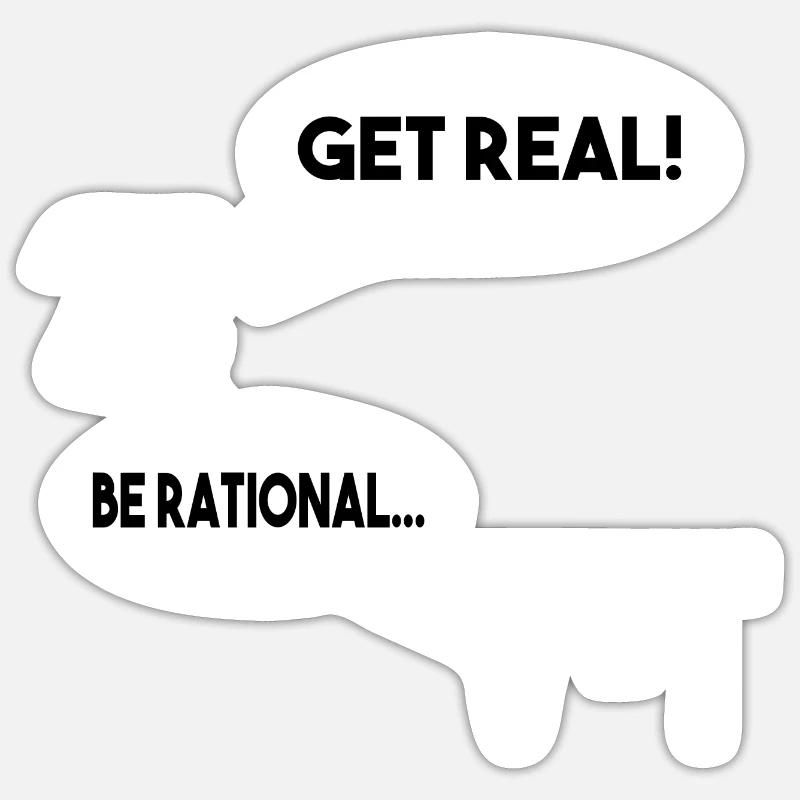 Get Real Be Rational Math Cadeau De Math Sticker taille S (10 x 10 cm)