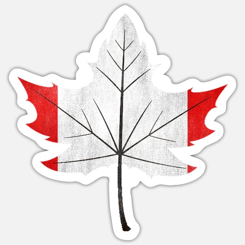 Canada Canada drapeau de feuille d'érable nationalité Sticker taille S (10 x 10 cm)