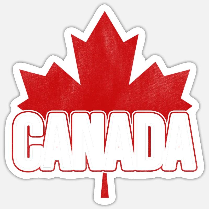 Maple leaf Canada - Sticker size S (10 x 10 cm) - white matte