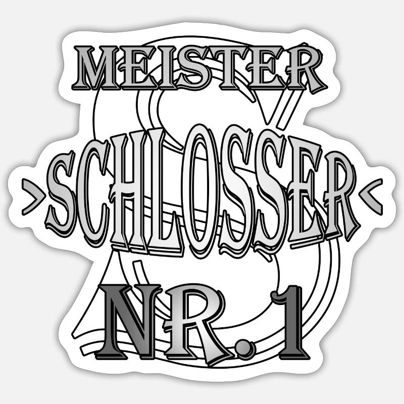 Master Locksmith Design - Sticker size S (10 x 10 cm) - white matte