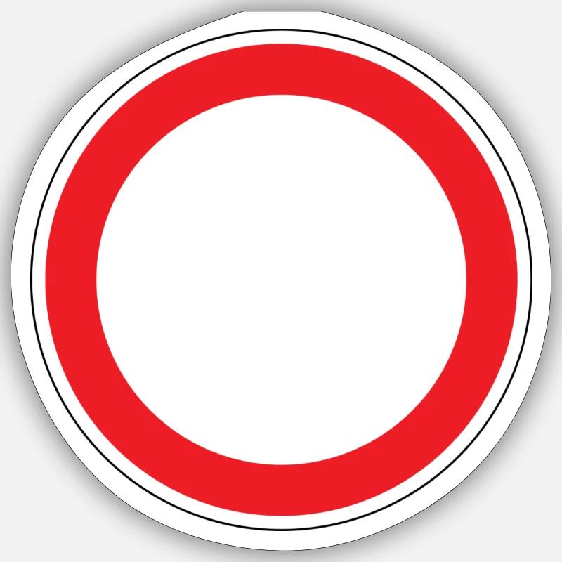 Panneau de signalisation de passage interdit Sticker taille S (10 x 10 cm)