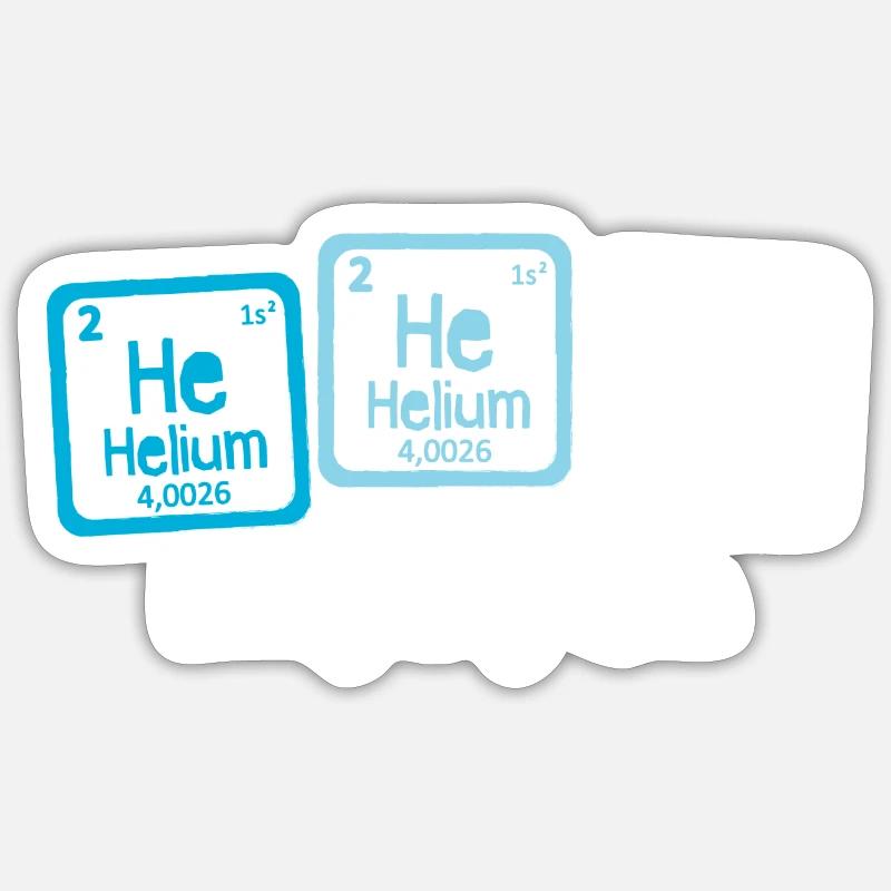 Helium nitrous oxide - Sticker size S (10 x 10 cm) - white matte