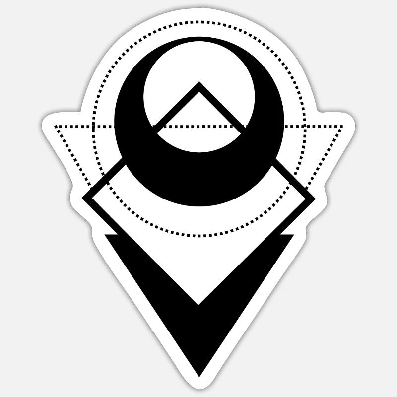 GEOMETRIC - Sticker formato S (10 x 10 cm) - bianco opaco