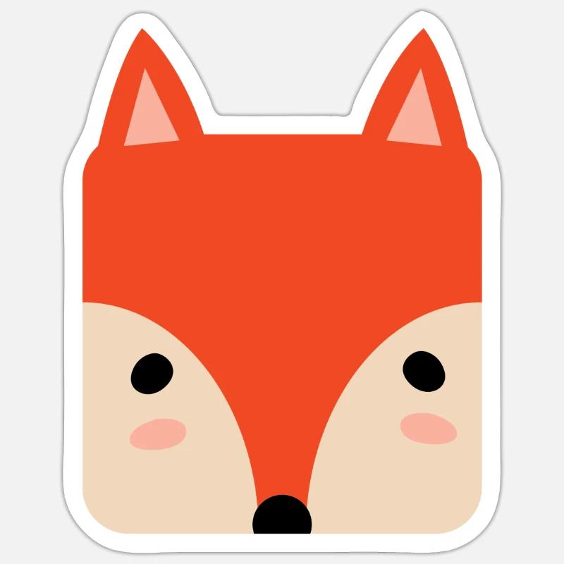Fox - Sticker size S (10 x 10 cm) - white matte
