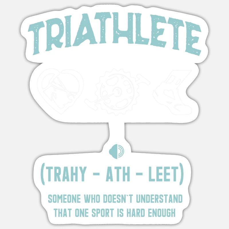 Triathlet - Sticker Größe S (10 x 10 cm) - Mattweiß